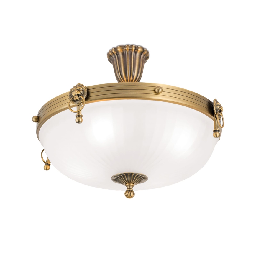 Přisazený lustr ROCCA 4xE27/60W/230V pr. 43 cm bronz/bílá