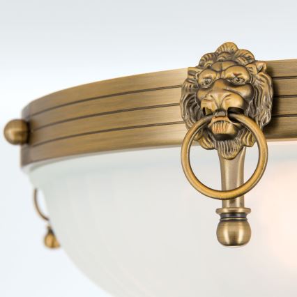Přisazený lustr ROCCA 4xE27/60W/230V pr. 43 cm bronz/bílá