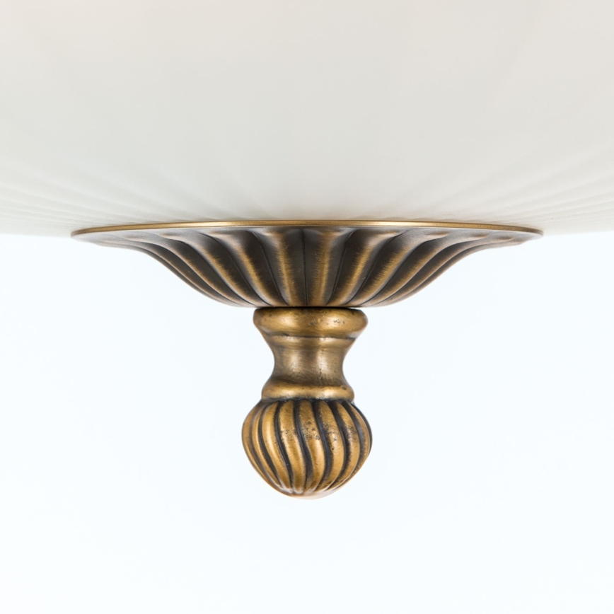 Přisazený lustr ROCCA 4xE27/60W/230V pr. 43 cm bronz/bílá