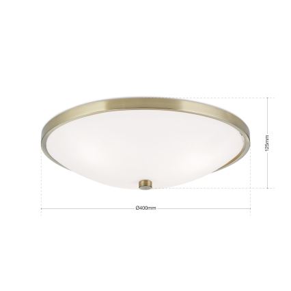 Stropní svítidlo AIDA 3xE27/60W/230V pr. 40 cm mosaz