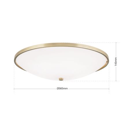 Stropní svítidlo AIDA 5xE27/60W/230V pr. 56,5 cm mosaz