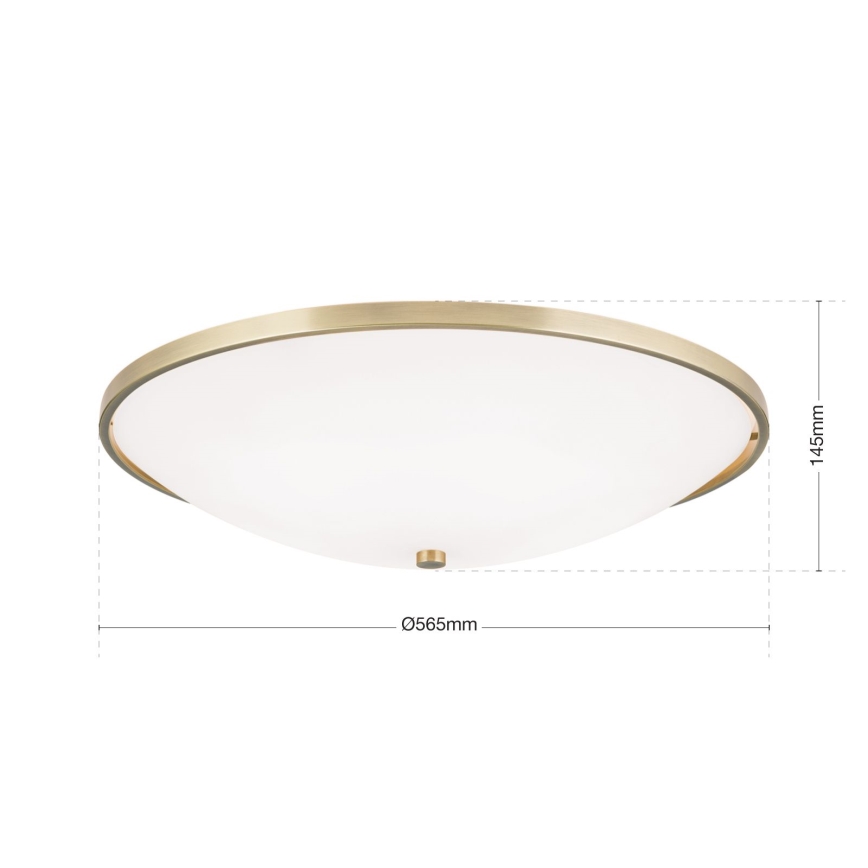 Stropní svítidlo AIDA 5xE27/60W/230V pr. 56,5 cm mosaz