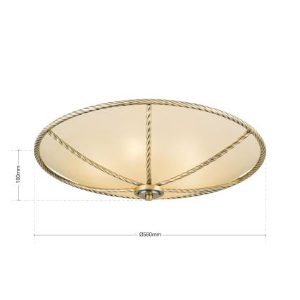 Stropní svítidlo MAURO 5xE27/60W/230V pr. 56 cm bronz