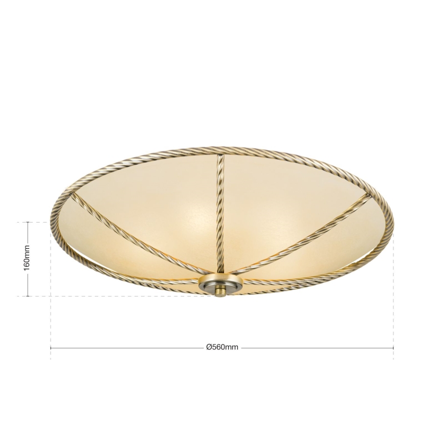 Stropní svítidlo MAURO 5xE27/60W/230V pr. 56 cm bronz