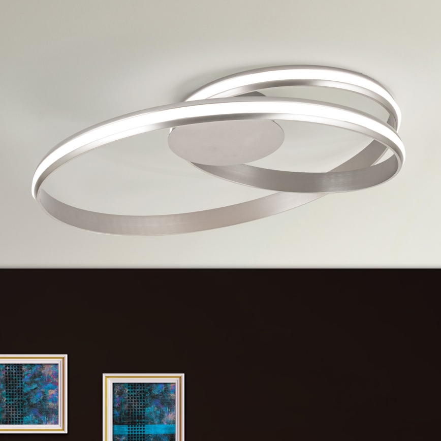 LED Stmívatelné stropní svítidlo CIRCUS LED/30W/230V stříbrná