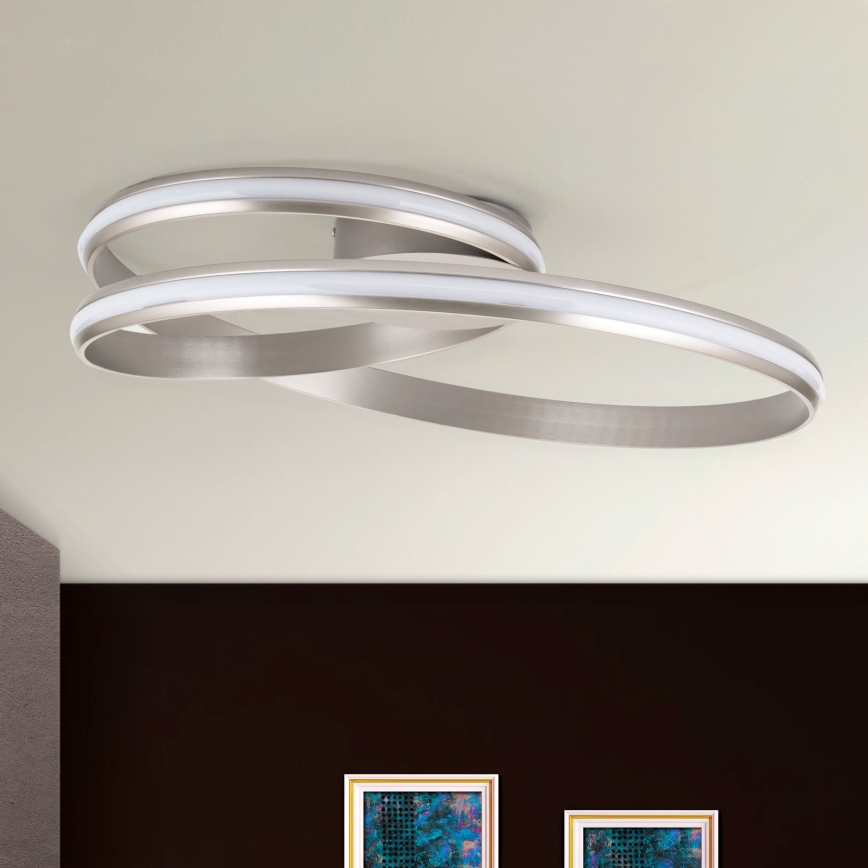 LED Stmívatelné stropní svítidlo CIRCUS LED/30W/230V stříbrná
