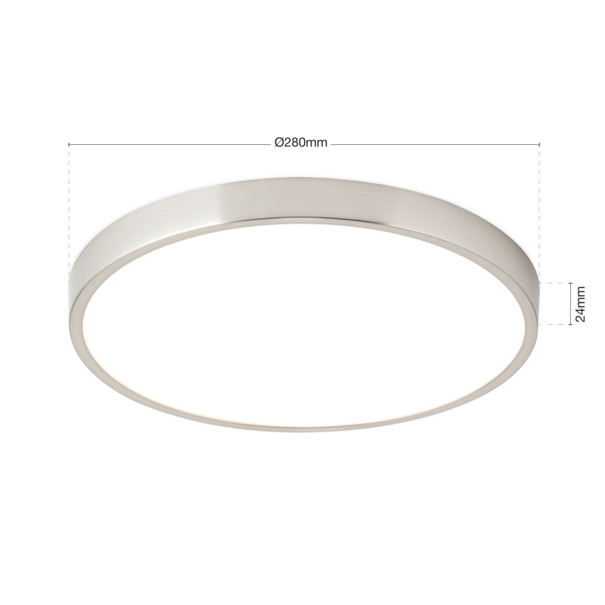 LED Stropní svítidlo BULLY LED/28W/230V pr. 28 cm matný chrom