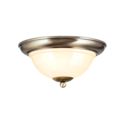 Stropní svítidlo AUSTRIAN OLD LAMP 2xE27/60W/230V pr. 27 cm bronz/béžová