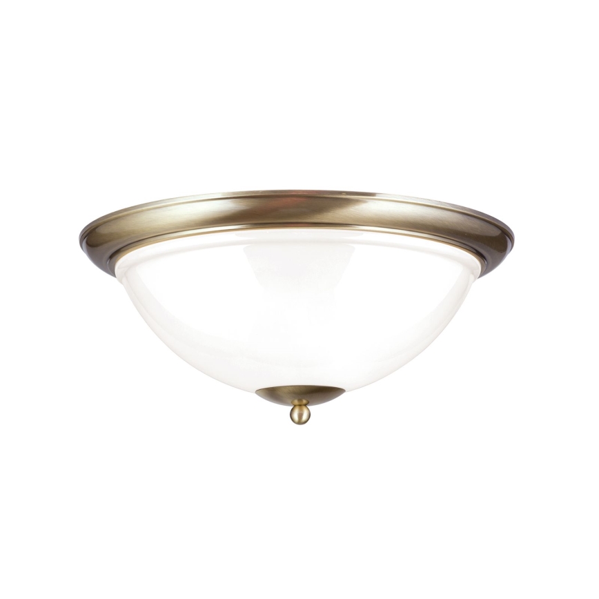 Stropní svítidlo AUSTRIAN OLD LAMP 3xE27/60W/230V pr. 50 cm bronz/bílá