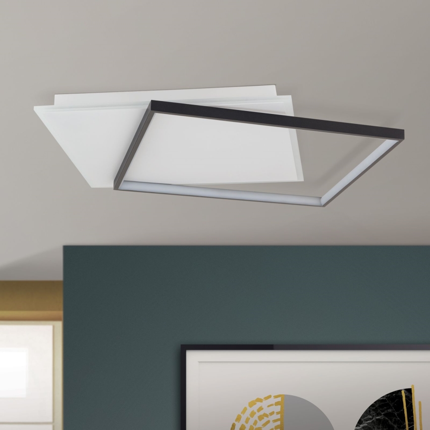 LED Stmívatelné stropní svítidlo EMANUEL LED/50W/230V bílá/černá