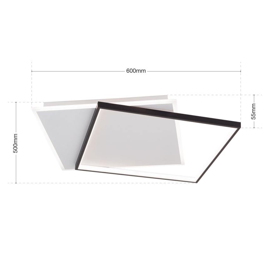 LED Stmívatelné stropní svítidlo EMANUEL LED/50W/230V bílá/černá