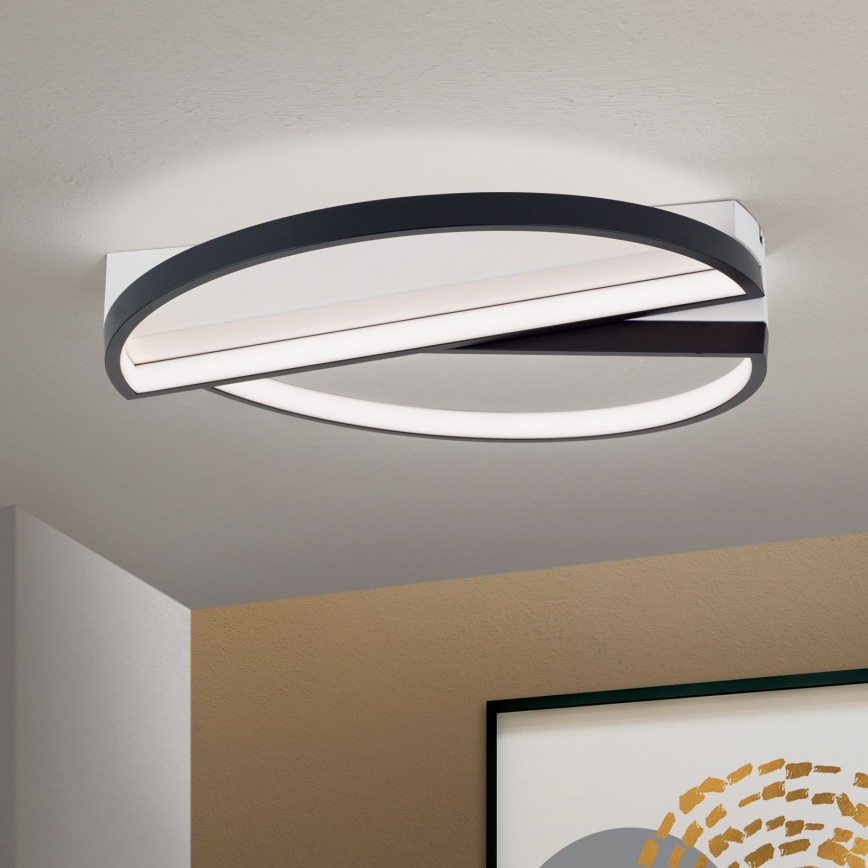 LED Stmívatelné stropní svítidlo OLGA LED/28W/230V černá/bílá