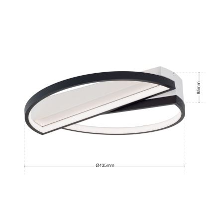 LED Stmívatelné stropní svítidlo OLGA LED/28W/230V černá/bílá
