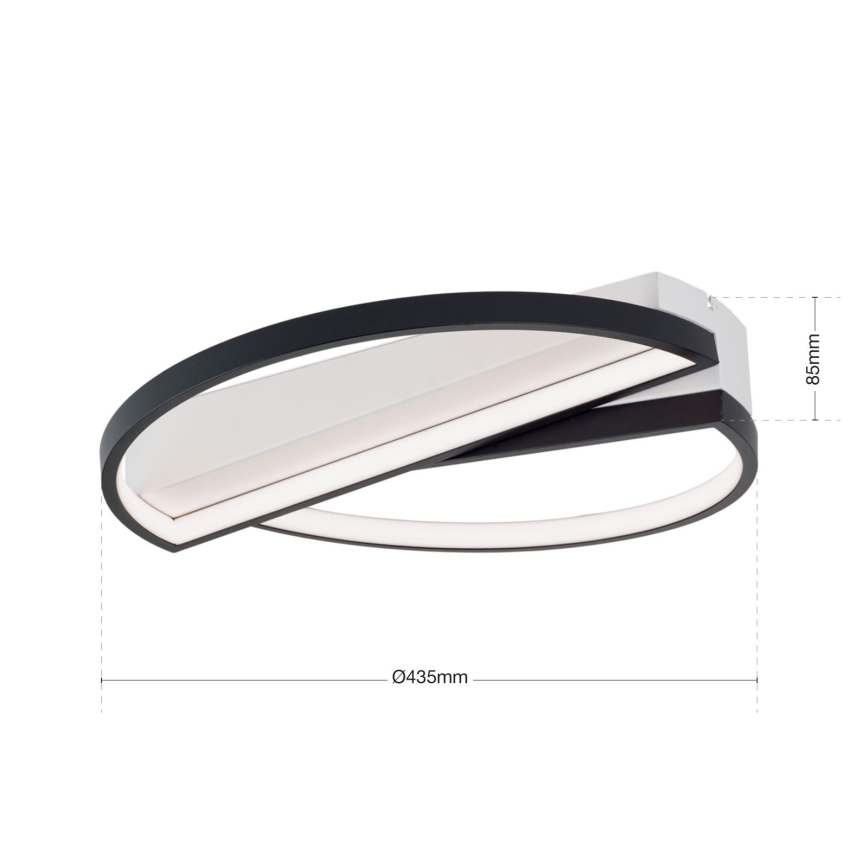 LED Stmívatelné stropní svítidlo OLGA LED/28W/230V černá/bílá