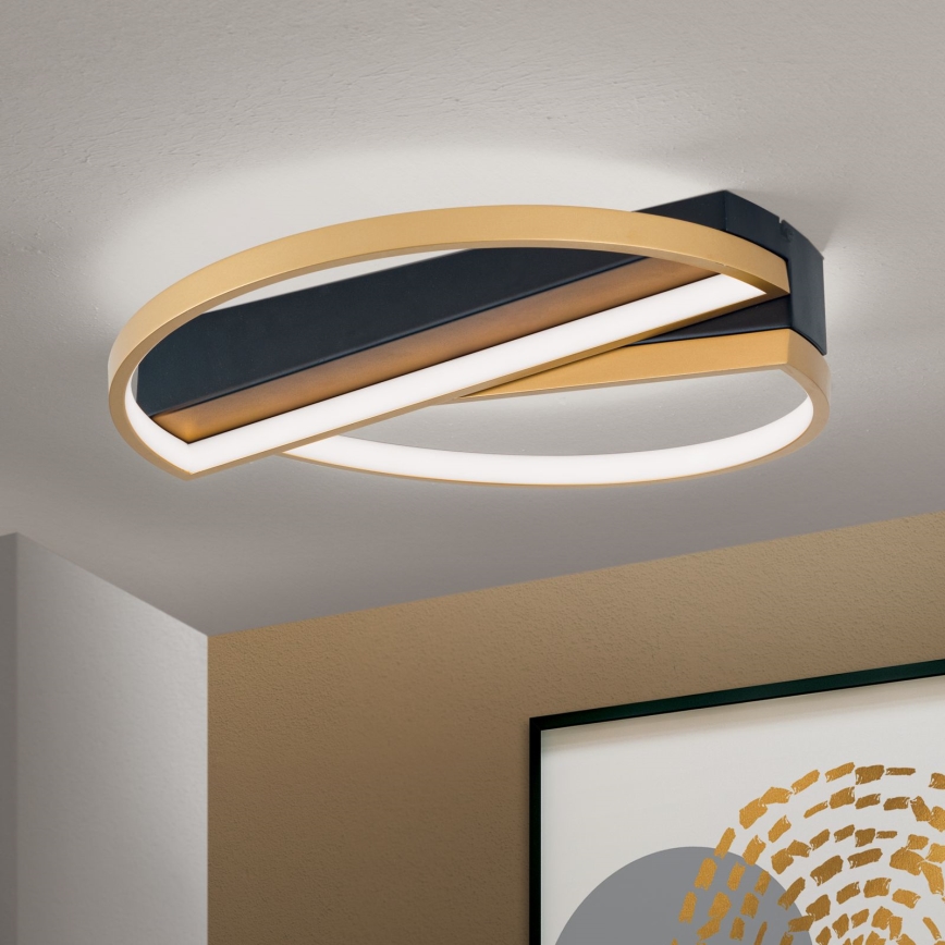 LED Stmívatelné stropní svítidlo OLGA LED/28W/230V zlatá/černá