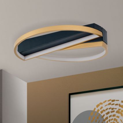 LED Stmívatelné stropní svítidlo OLGA LED/28W/230V zlatá/černá