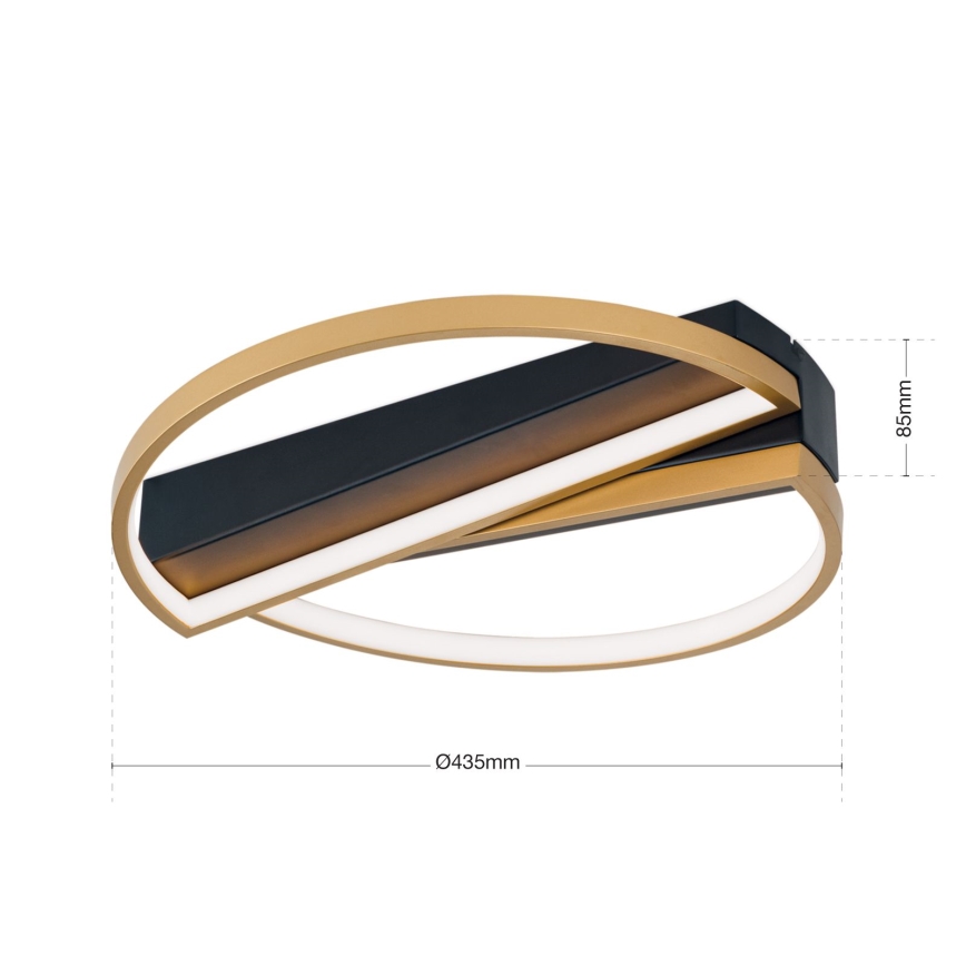 LED Stmívatelné stropní svítidlo OLGA LED/28W/230V zlatá/černá