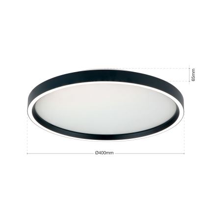 LED Stmívatelné stropní svítidlo MASCA LED/36W/230V 2700/3350/4000K pr. 40 cm černá
