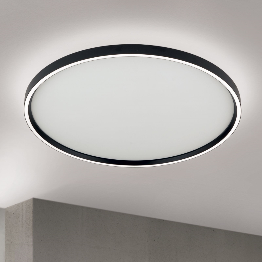 LED Stmívatelné stropní svítidlo MASCA LED/47W/230V 2700/3350/4000K pr. 60 cm černá