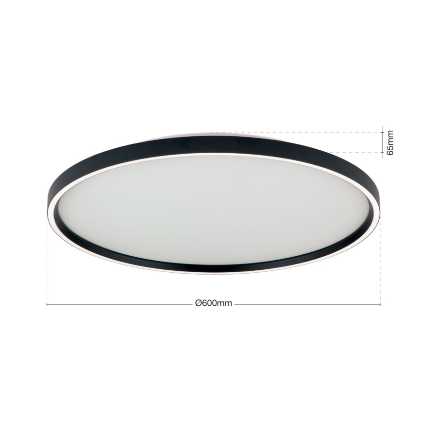 LED Stmívatelné stropní svítidlo MASCA LED/47W/230V 2700/3350/4000K pr. 60 cm černá