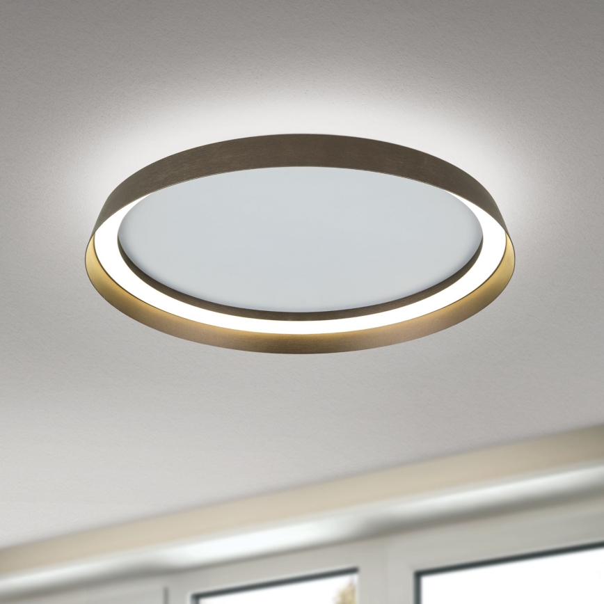 LED Stmívatelné stropní svítidlo MANTA LED/38W/230V 2700/3000/4000K pr. 45 cm hnědá