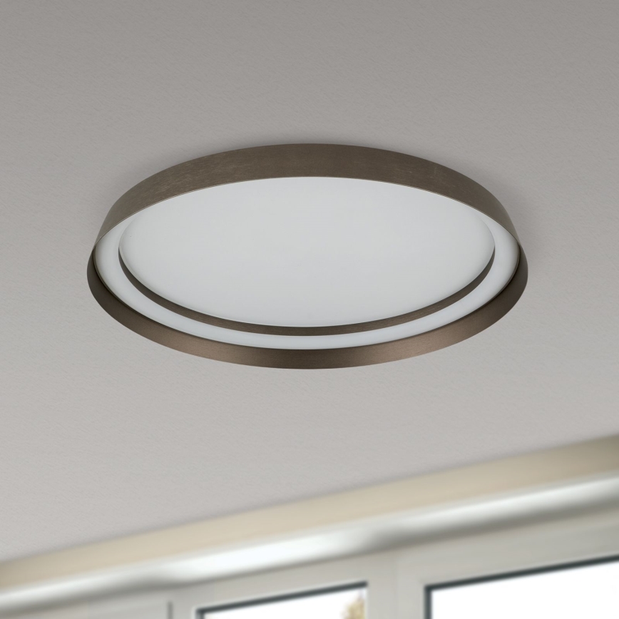LED Stmívatelné stropní svítidlo MANTA LED/38W/230V 2700/3000/4000K pr. 45 cm hnědá