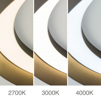 LED Stmívatelné stropní svítidlo MANTA LED/38W/230V 2700/3000/4000K pr. 45 cm hnědá