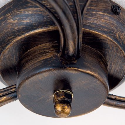 Přisazený lustr SISI 3xE14/40W/230V pr. 60 cm bronz/patina