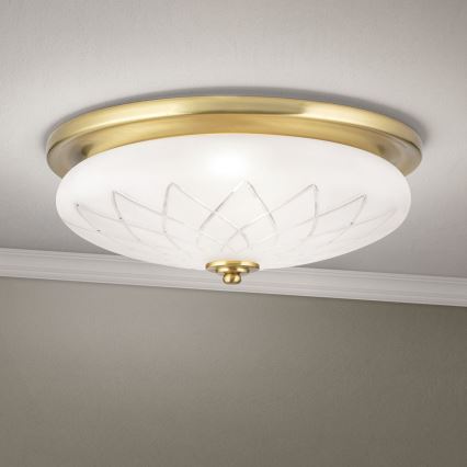 Stropní svítidlo PORTO 2xE27/40W/230V pr. 37 cm zlatá