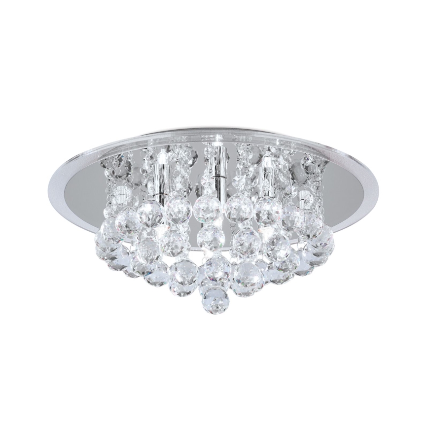 Křišťálové stropní svítidlo GLORIA 4xG9/40W/230V pr. 38 cm čirá/lesklý chrom