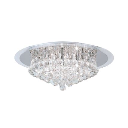 Křišťálové stropní svítidlo GLORIA 6xG9/40W/230V pr. 50 cm čirá/lesklý chrom