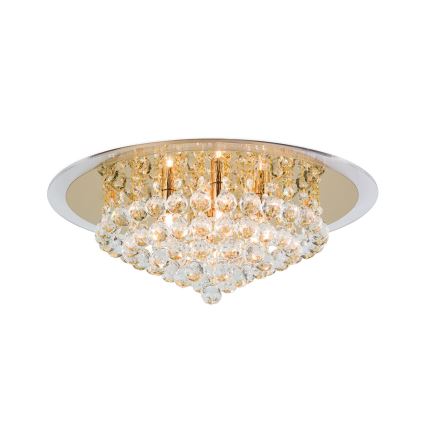 Křišťálové stropní svítidlo GLORIA 6xG9/40W/230V pr. 50 cm zlatá
