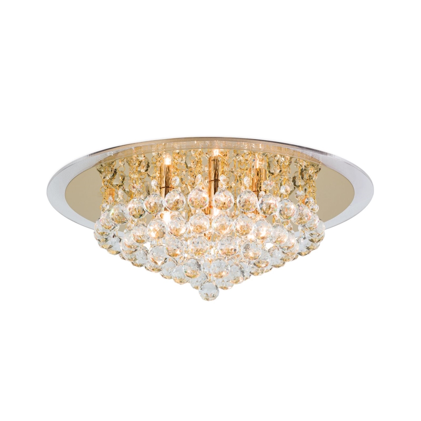 Křišťálové stropní svítidlo GLORIA 6xG9/40W/230V pr. 50 cm zlatá
