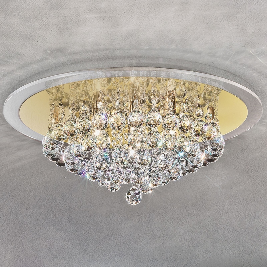 Křišťálové stropní svítidlo GLORIA 6xG9/40W/230V pr. 50 cm zlatá