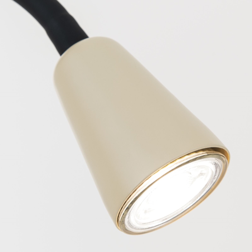 Flexibilní stolní lampa s klipem DOTTY 1xGU10/10W/230V béžová/černá