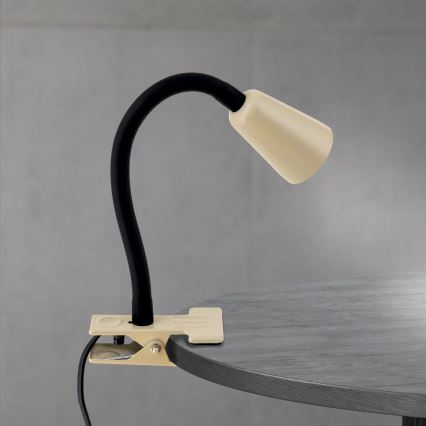 Flexibilní stolní lampa s klipem DOTTY 1xGU10/10W/230V béžová/černá