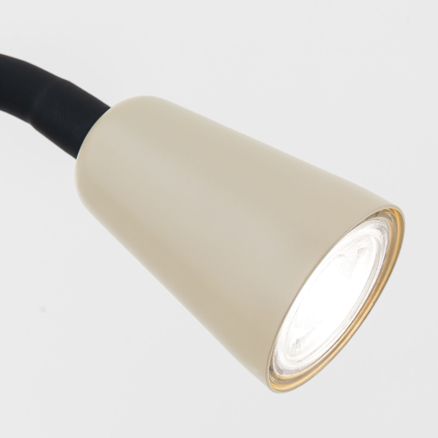 Flexibilní stolní lampa s klipem DOTTY 1xGU10/10W/230V béžová/černá