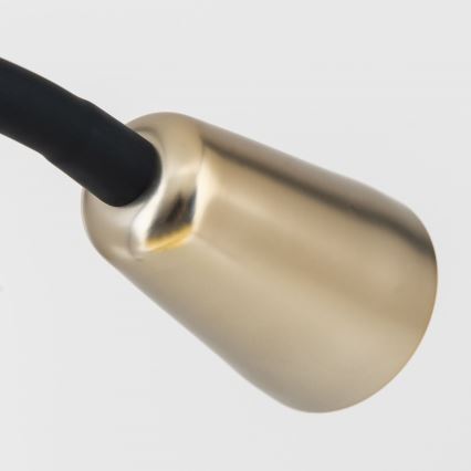 Flexibilní stolní lampa s klipem DOTTY 1xGU10/10W/230V mosaz/černá