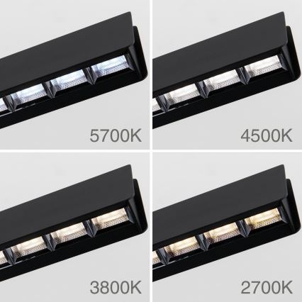 LED Stmívatelný lustr na lanku TARA LED/44W/230V 2700/3800/4500/5700K černá
