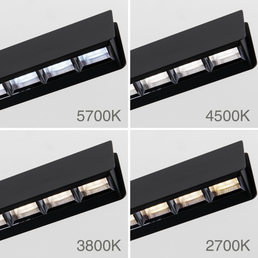 LED Stmívatelný lustr na lanku TARA LED/44W/230V 2700/3800/4500/5700K černá