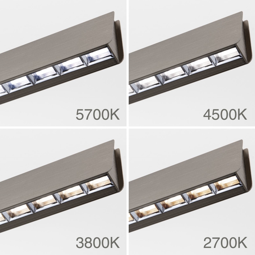 LED Stmívatelný lustr na lanku TARA LED/44W/230V 2700/3800/4500/5700K matný chrom