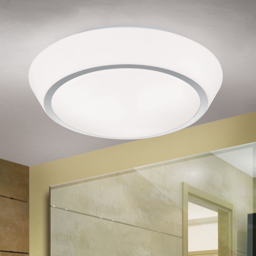 Koupelnové stropní svítidlo TENA 3xE27/60W/230V pr. 38 cm IP44 bílá