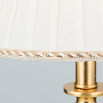 Stolní lampa FONSA 1xE27/60W/230V 61 cm bílá/zlatá