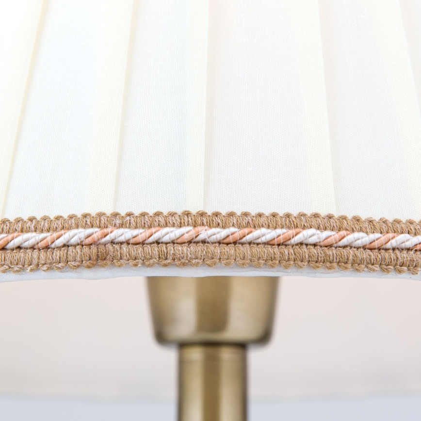 Stolní lampa TONIA 1xE27/60W/230V pr. 30 cm bílá/bronz