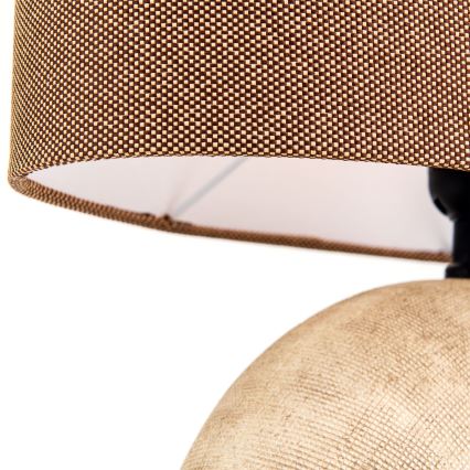 Stolní lampa ETHNO 1xE27/60W/230V keramika hnědá/béžová