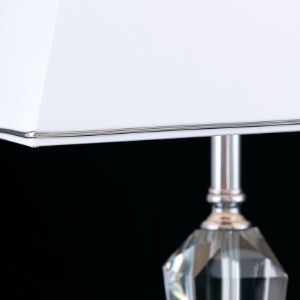 Křišťálová stolní lampa VERONIQUE 1xE27/60W/230V bílá/čirá