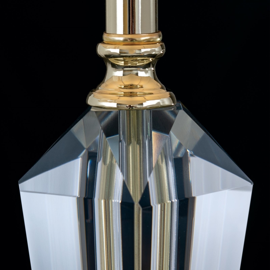 Křišťálová stolní lampa VERONIQUE 1xE27/60W/230V krémová/čirá