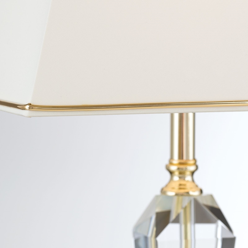 Křišťálová stolní lampa VERONIQUE 1xE27/60W/230V krémová/čirá