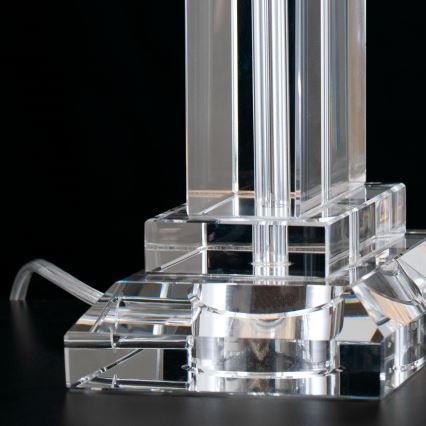 Křišťálová stolní lampa VERONIQUE 1xE27/60W/230V bílá/čirá