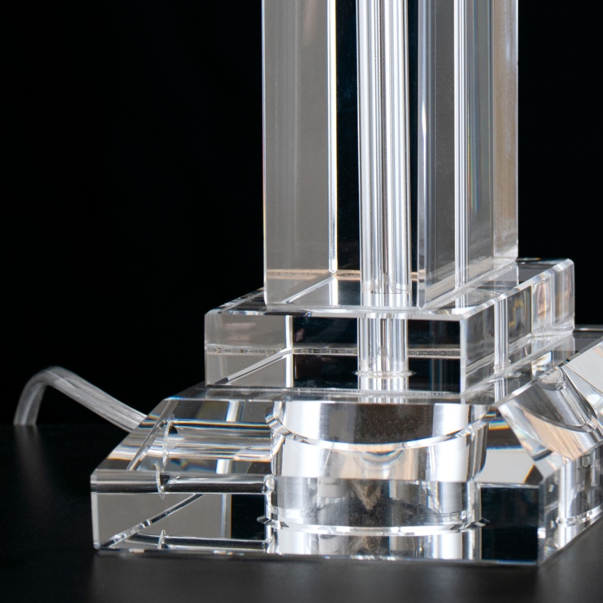 Křišťálová stolní lampa VERONIQUE 1xE27/60W/230V bílá/čirá